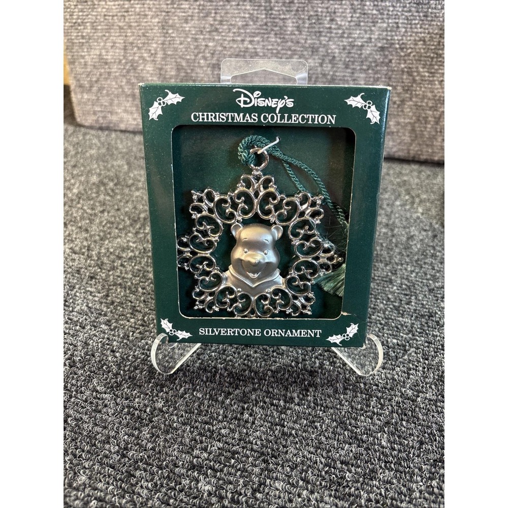 Vtg~Disney's Christmas Collection~Winnie the Pooh~Silvertone Ornament
